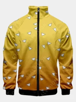 Asal Vision Cotton Jackets | Cotton Jackets | Zenitsu Agatsuma Demon Slayer Jacket Yellow