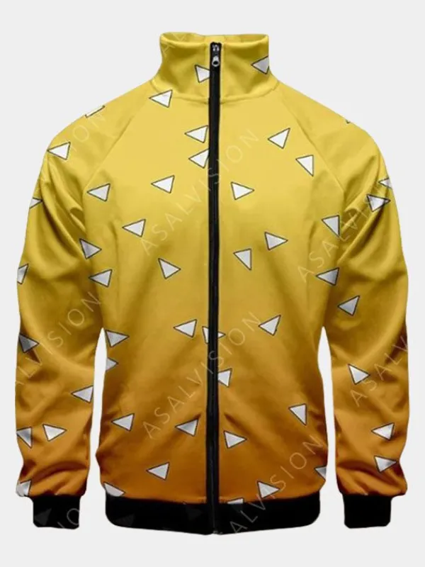 Asal Vision Cotton Jackets | Cotton Jackets | Zenitsu Agatsuma Demon Slayer Jacket Yellow