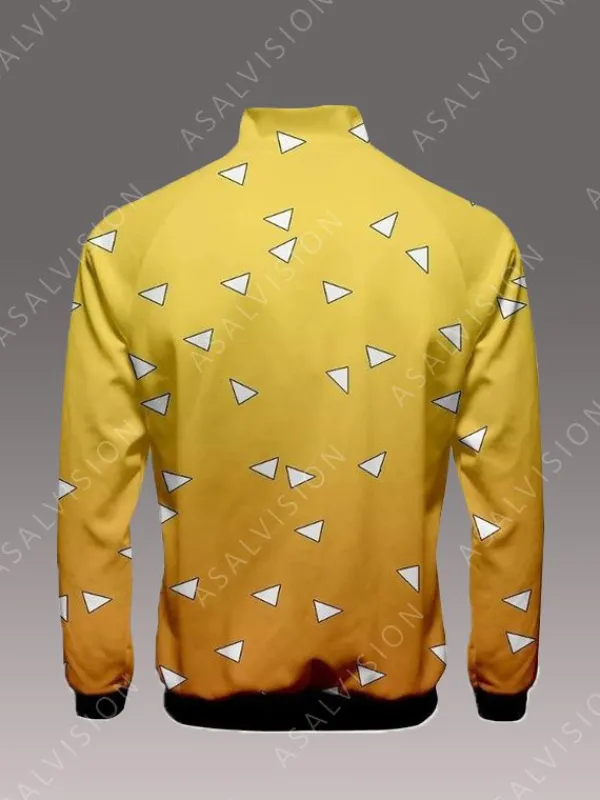 Asal Vision Cotton Jackets | Cotton Jackets | Zenitsu Agatsuma Demon Slayer Jacket Yellow